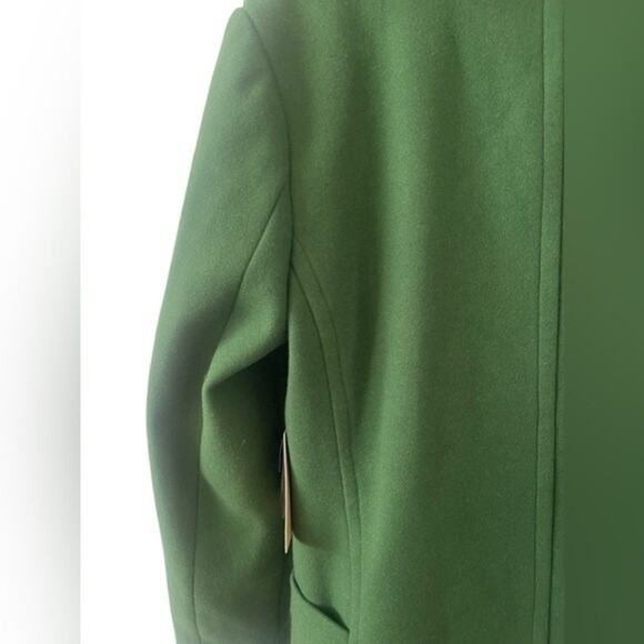 Halogen Womens Double Breasted Long Coat Overcoat Notch Collar Kelly Green S - Picture 5 of 13